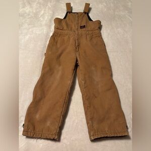 Five Brothers Youth Brown Duck Bib Overalls Size Medium